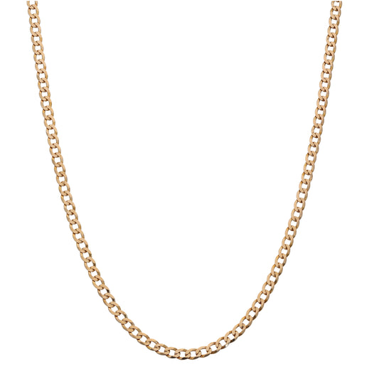 9ct Gold Curb Chain 18"