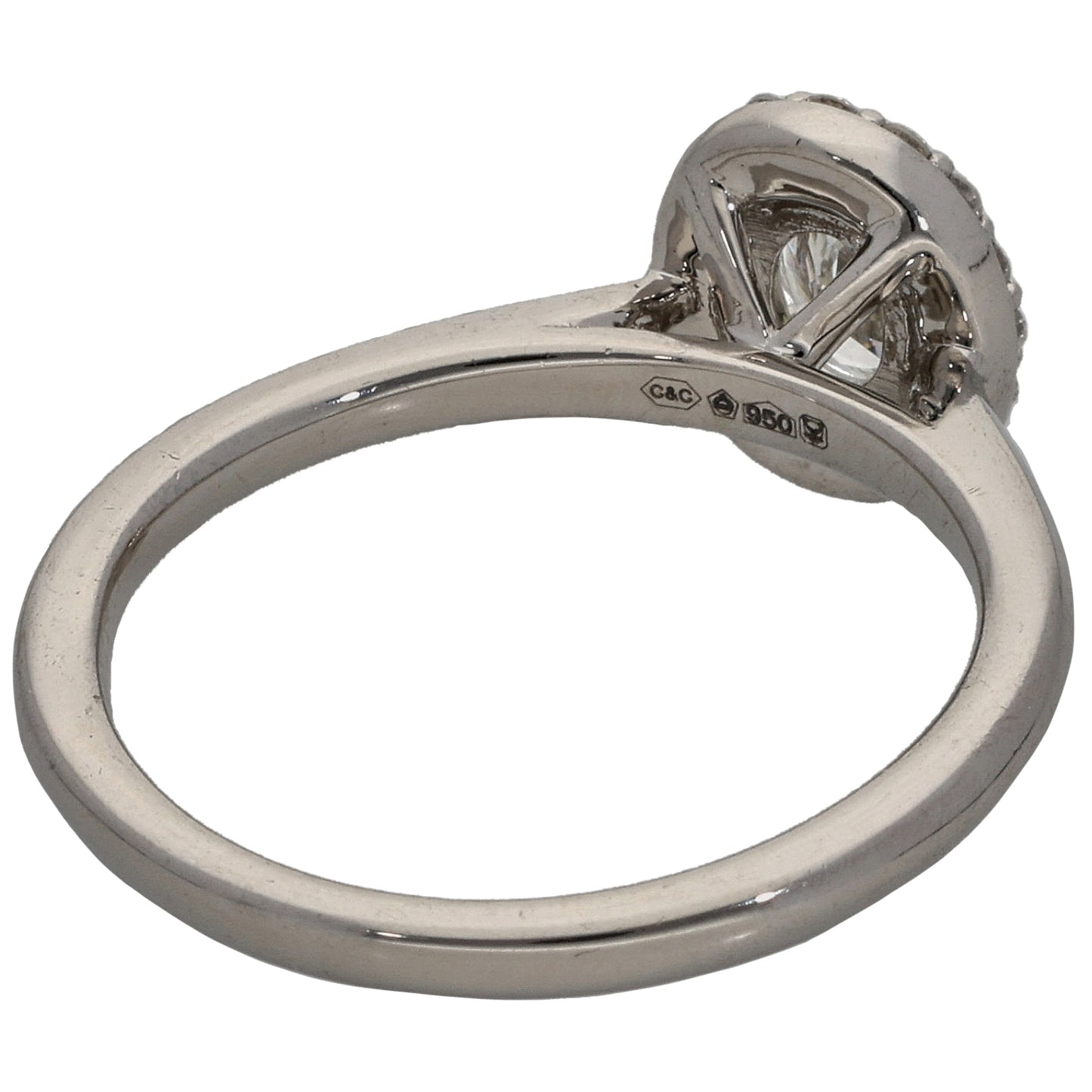 Platinum 0.28ct Diamond Cluster Ring Size K