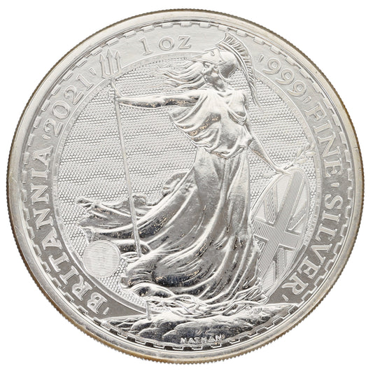 Fine Silver Queen Elizabeth II 1 OZ Britannia Coin 2021