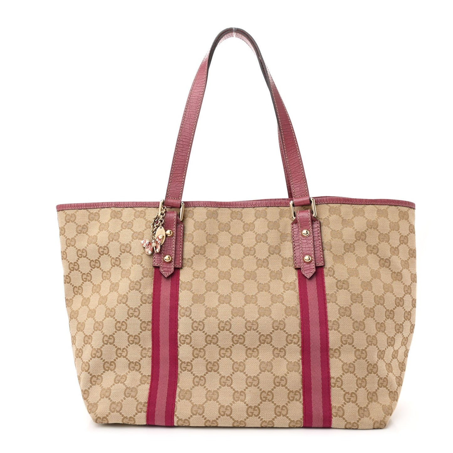 Gucci Jolicoeur Tote GG Canvas Bag - Beige & Pink