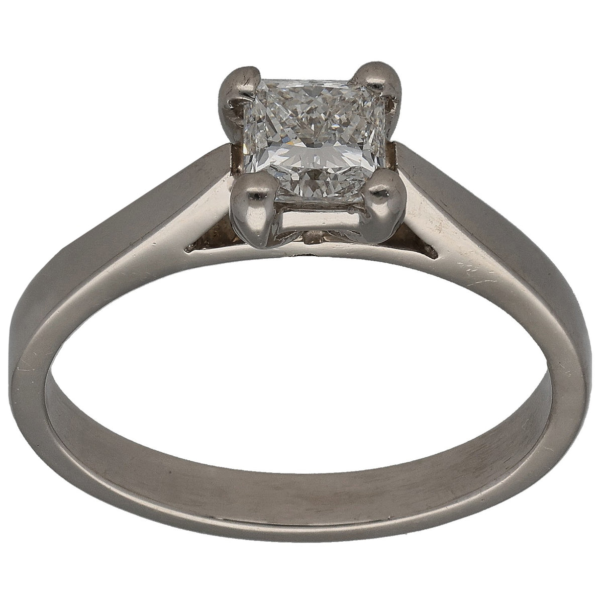 Platinum 0.69ct Diamond Solitaire Ring Size P