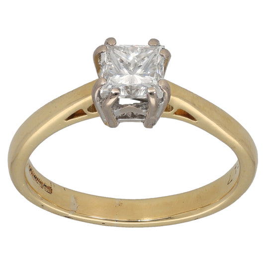18ct Gold 1.01ct Diamond Solitaire Ring Size R