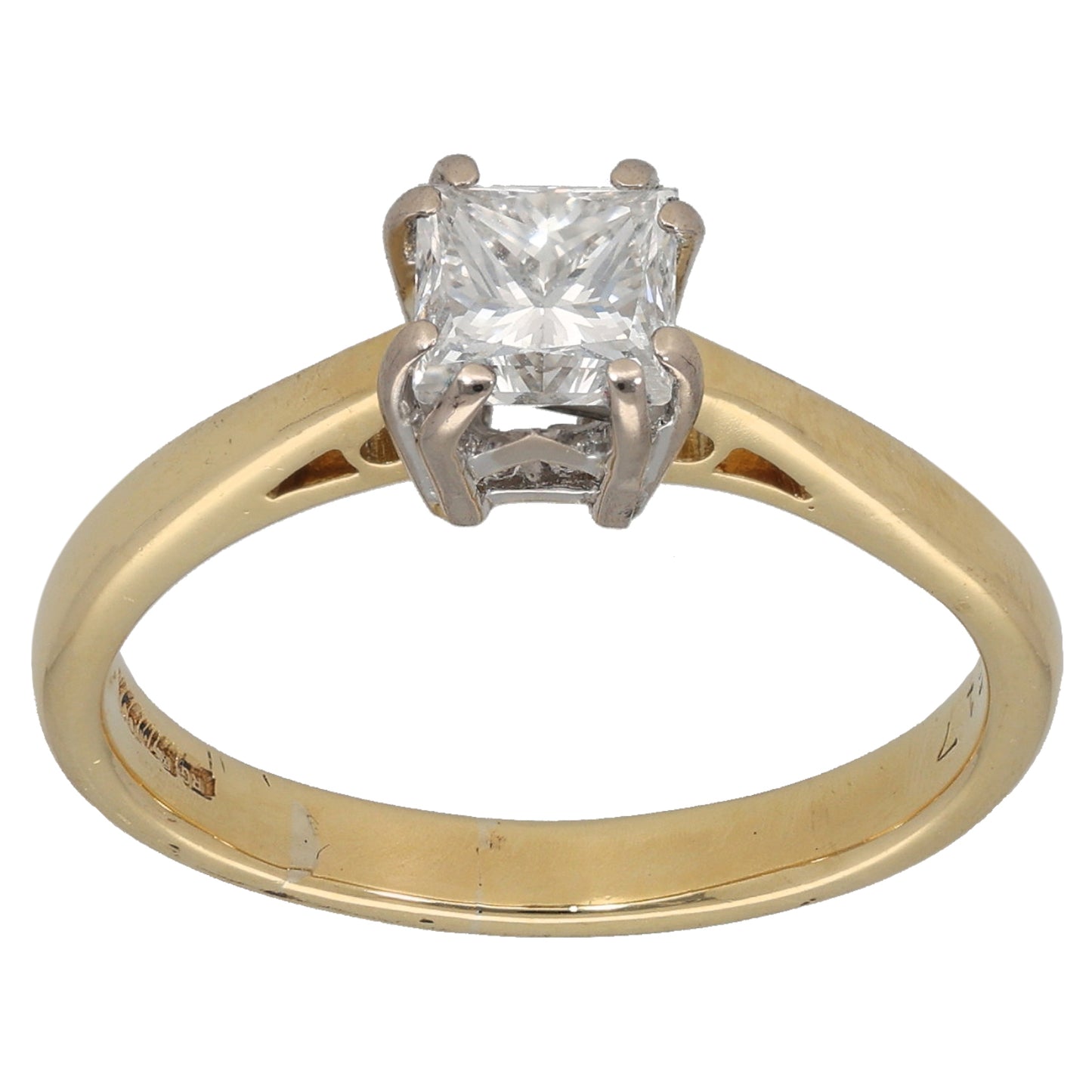 18ct Gold 1.01ct Diamond Solitaire Ring Size R