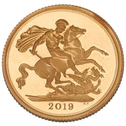 22ct Gold Queen Elizabeth II Full Sovereign Coin 2019