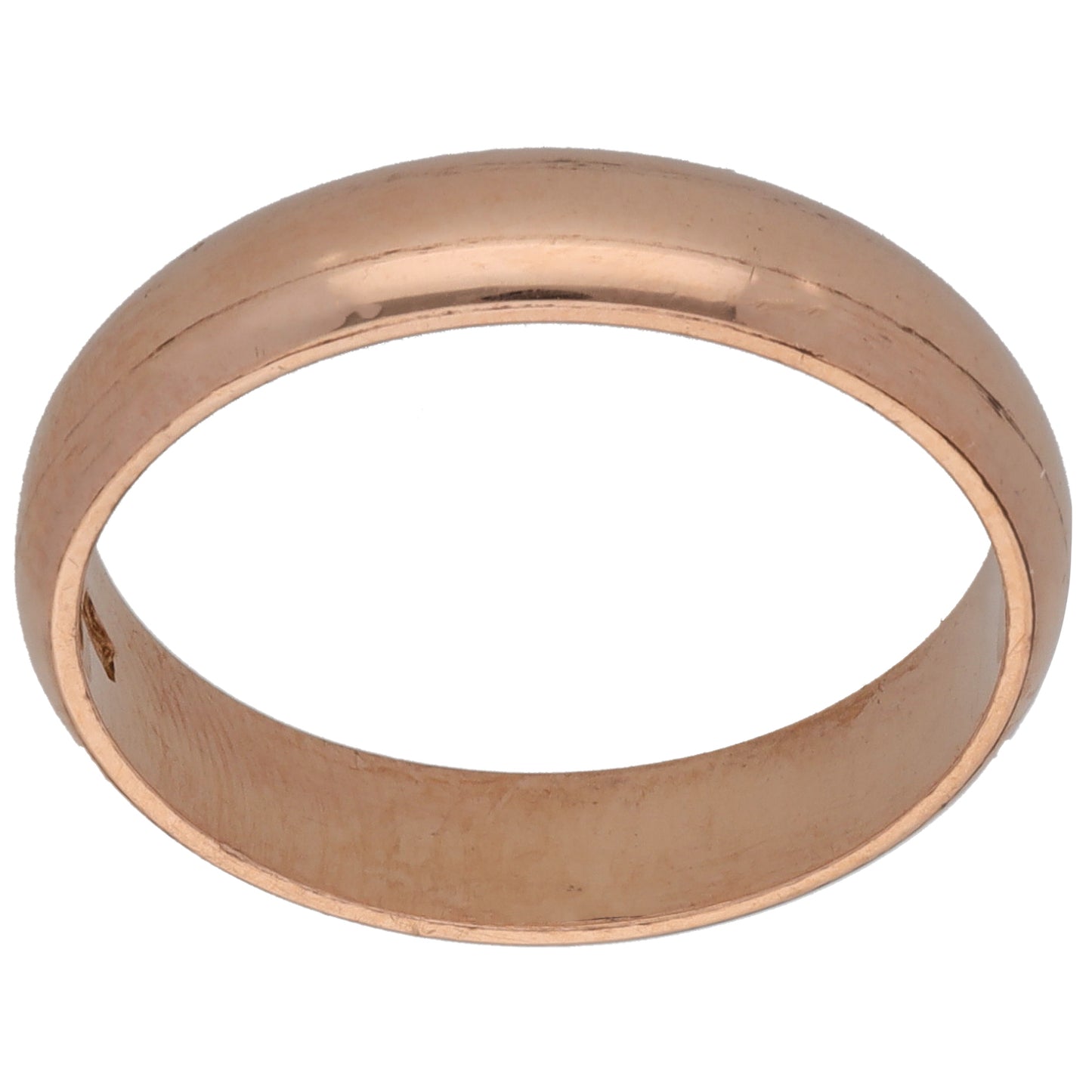 9ct Rose Gold Plain Wedding Ring Size O
