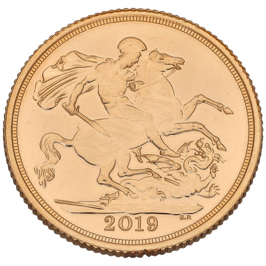 22ct Gold Queen Elizabeth II Full Sovereign Coin 2019