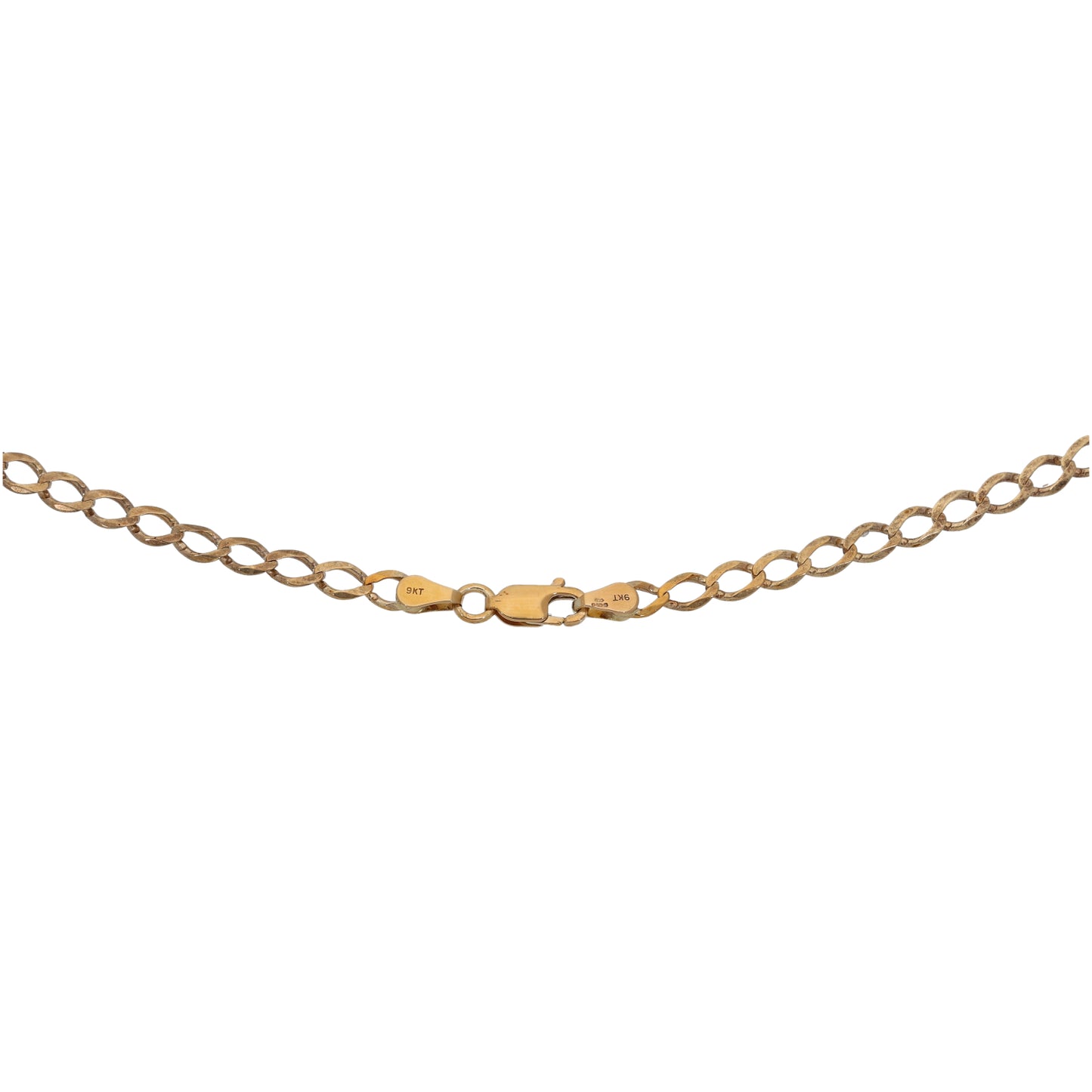 9ct Gold Curb Chain 18"