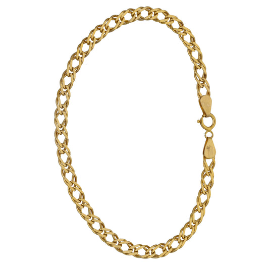 9ct Gold Double Curb Bracelet