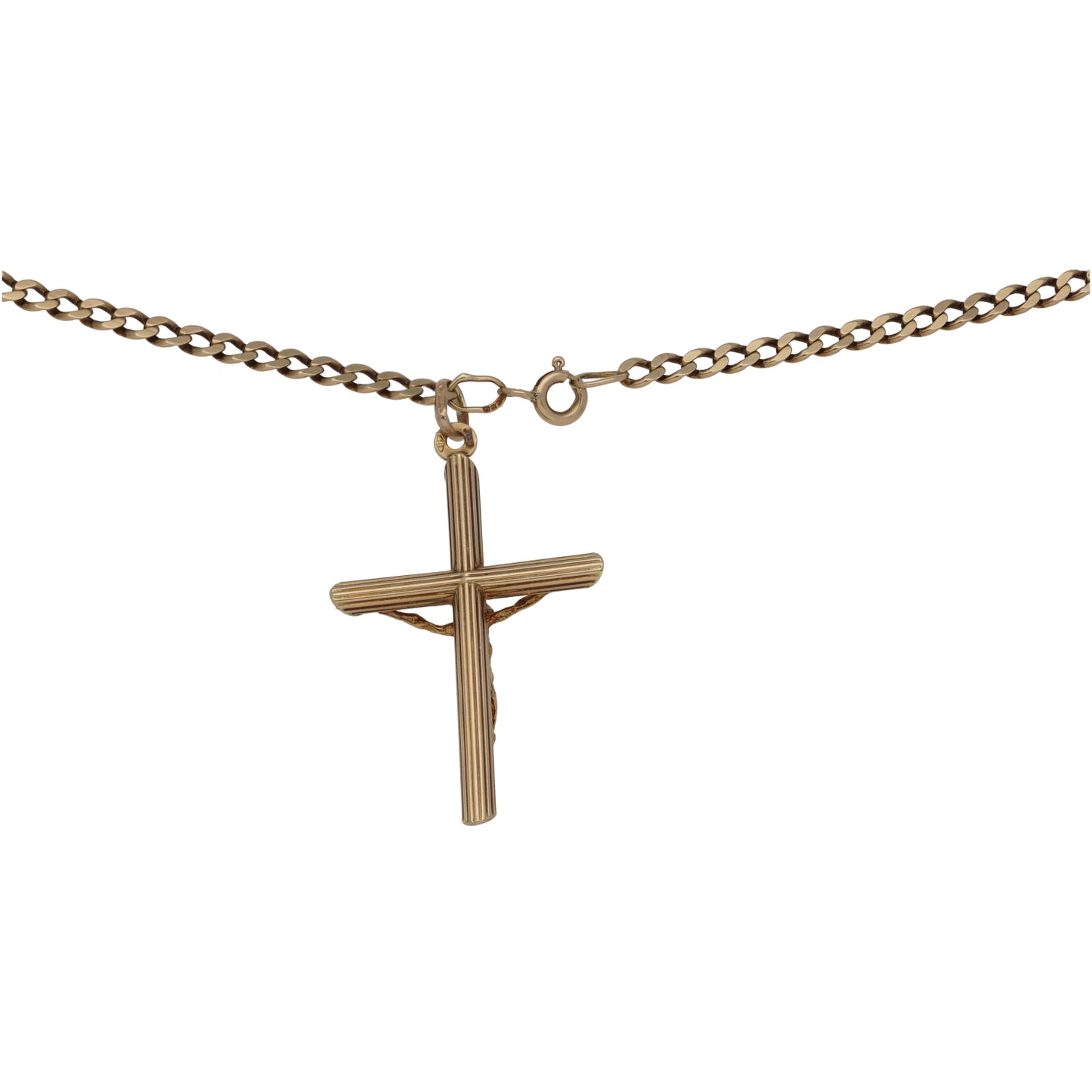 9ct Gold Crucifix Pendant With Chain