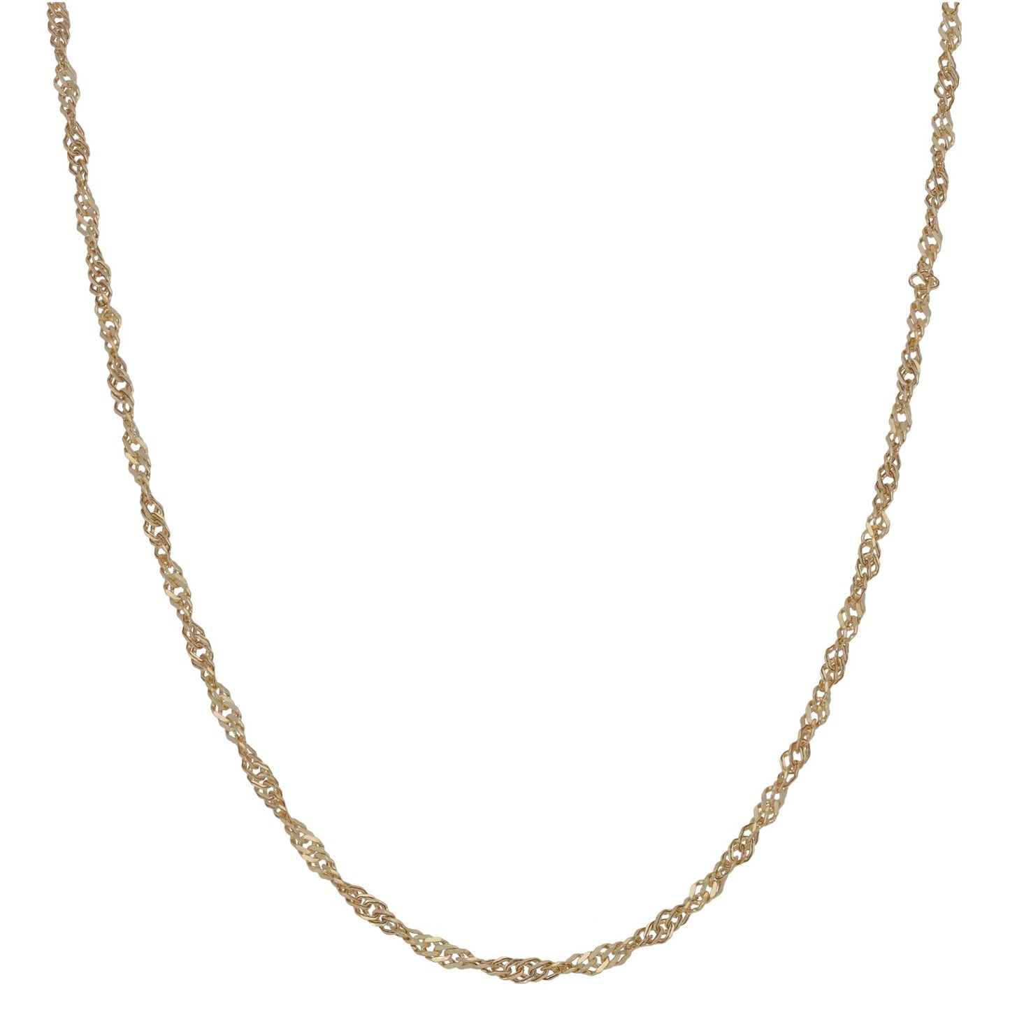 New 9ct Gold Hollow Singapore Chain 22"