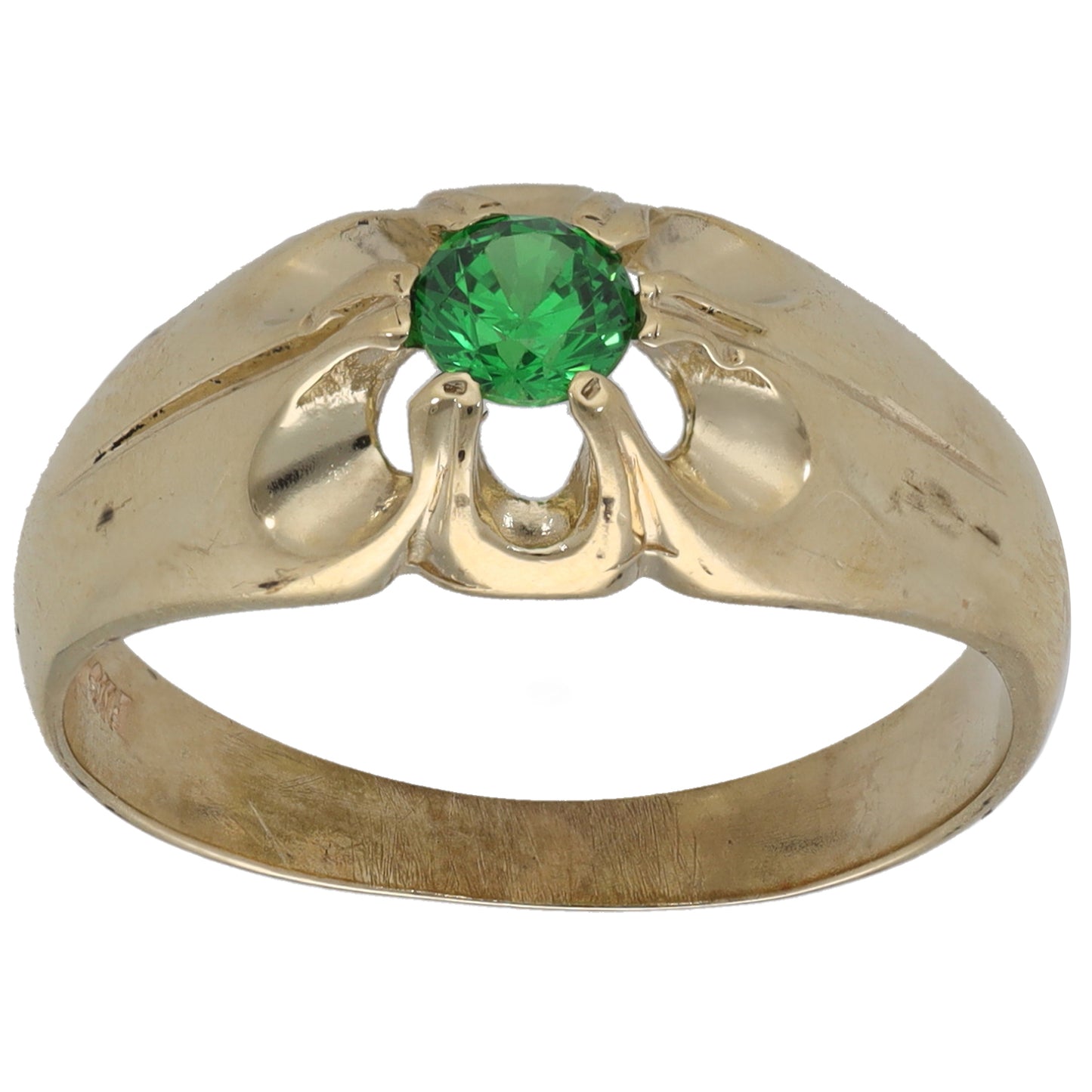 9ct Gold Cubic Zirconia Single Stone Ring Size N