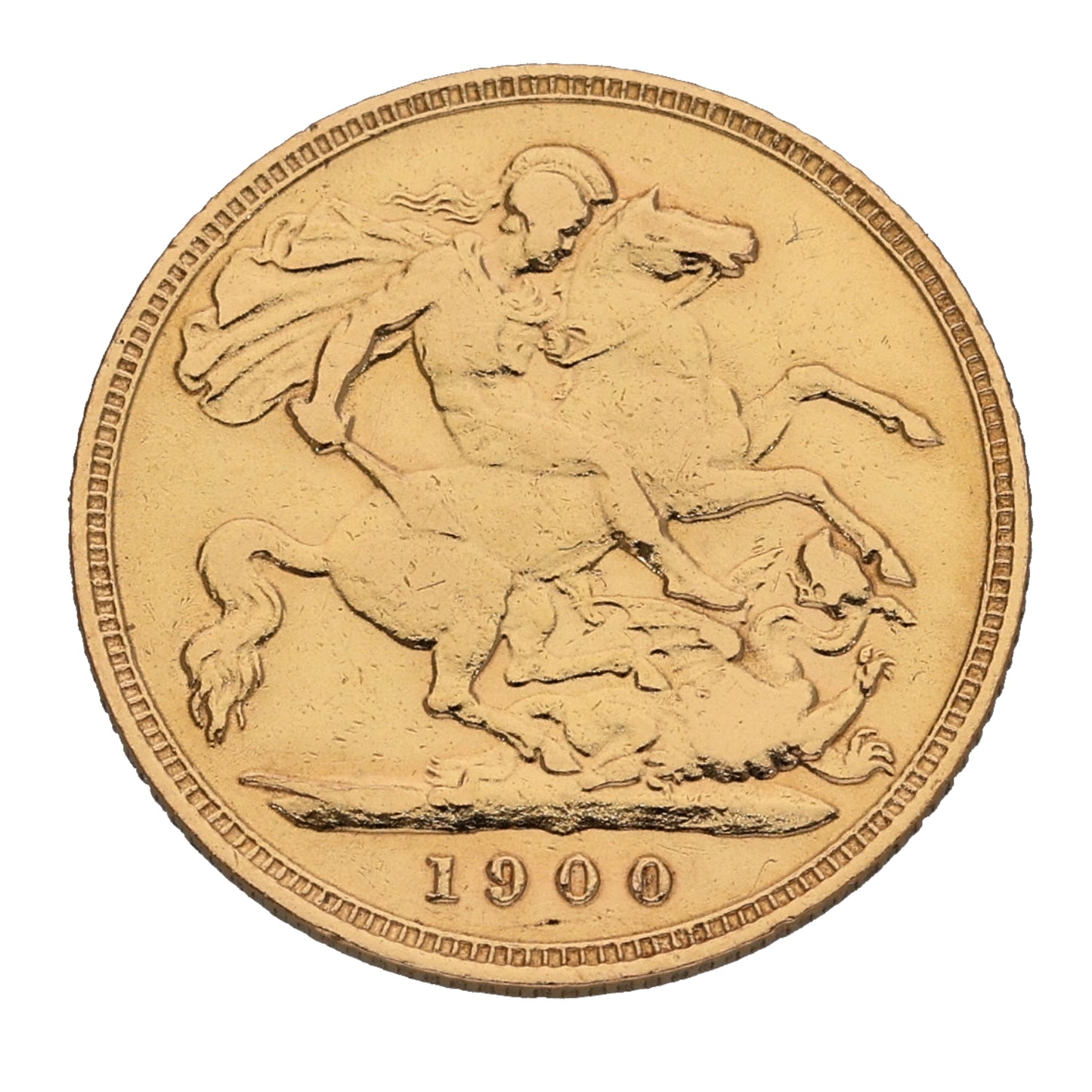 22ct Gold Queen Victoria Half Sovereign Coin 1900