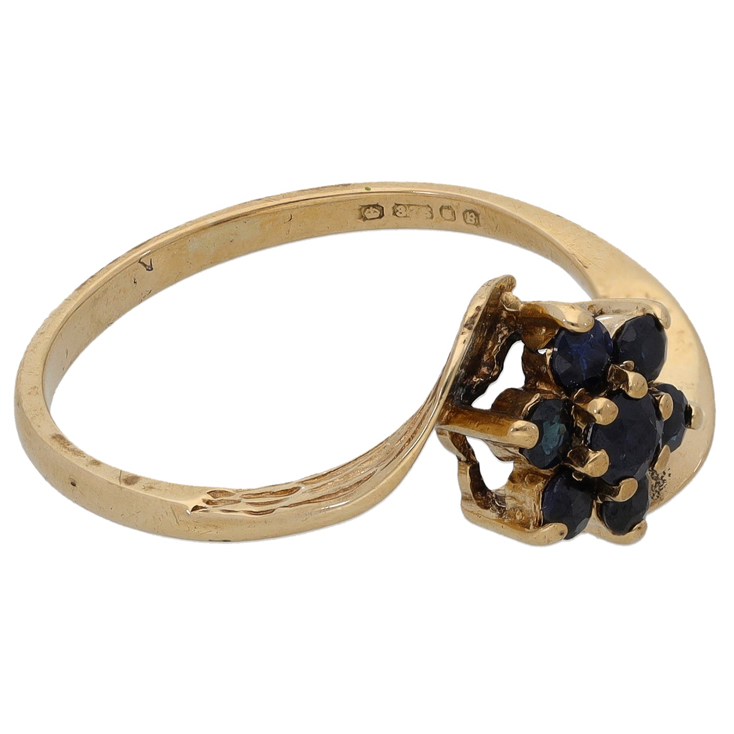 9ct Gold Sapphire Dress/Cocktail Ring Size N