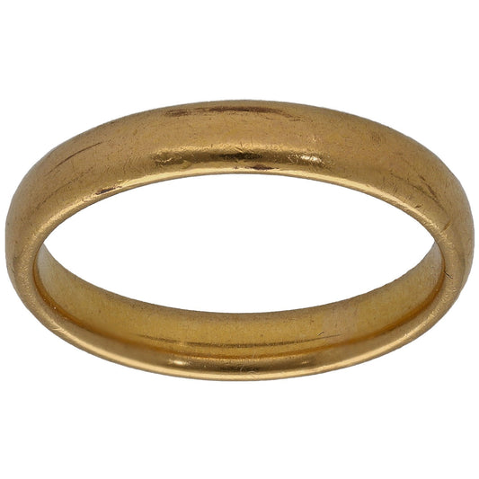 22ct Gold Plain Wedding Ring Size K