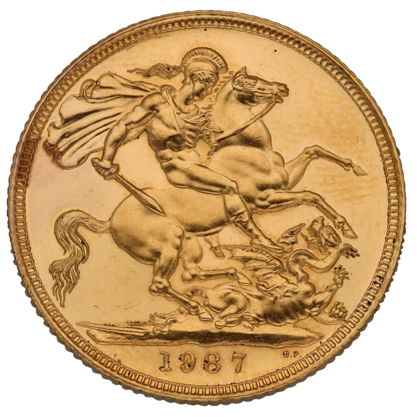 22ct Gold Queen Elizabeth II Full Sovereign Coin 1987
