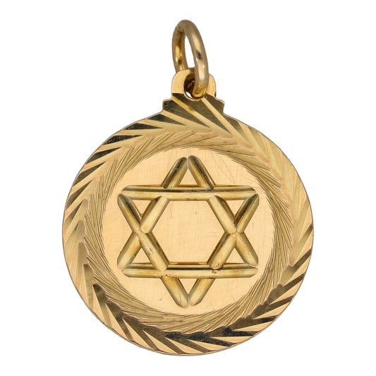 9ct Gold Star of David Pendant