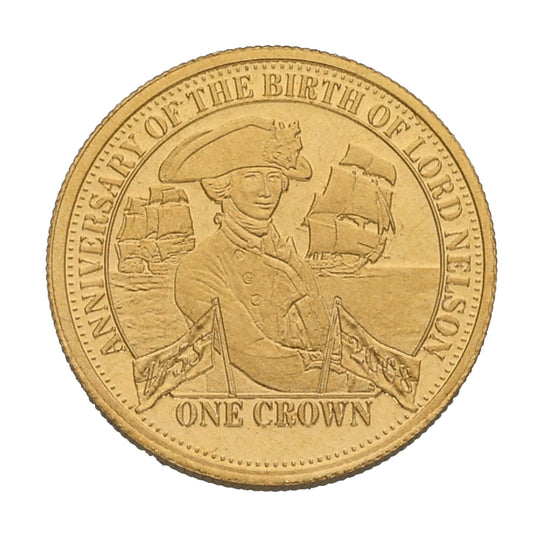 22ct Gold Anniversary Of The Birth Of Lord Nelson One Crown Coin 2008