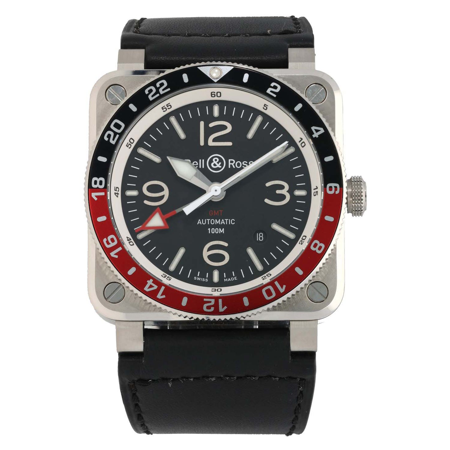 Bell & Ross BR 03-93 GMT BR 03-93-S 42mm Stainless Steel Watch