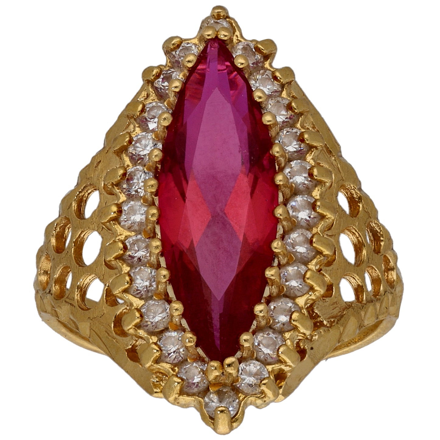 22ct Gold Imitation Dress/Cocktail Ring Size N