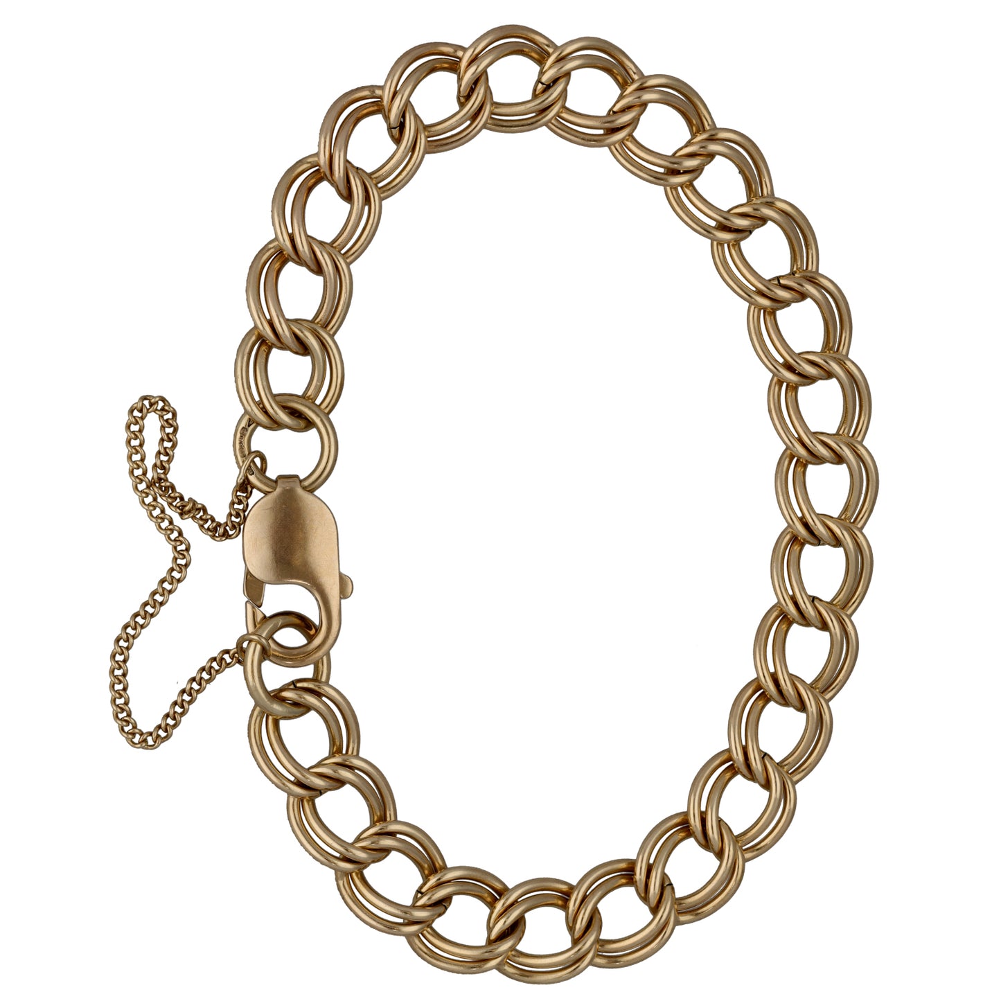 9ct Gold Double Curb Bracelet