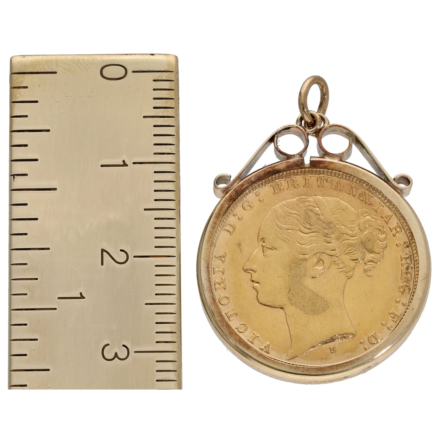 9ct Gold Full Sovereign Coin Pendant
