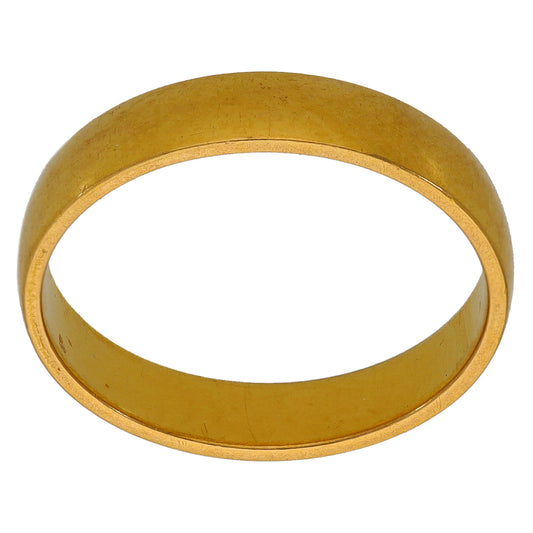 22ct Gold Plain Wedding Ring Size P