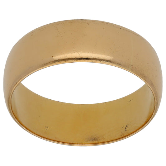 18ct Gold Plain Wedding Ring Size N