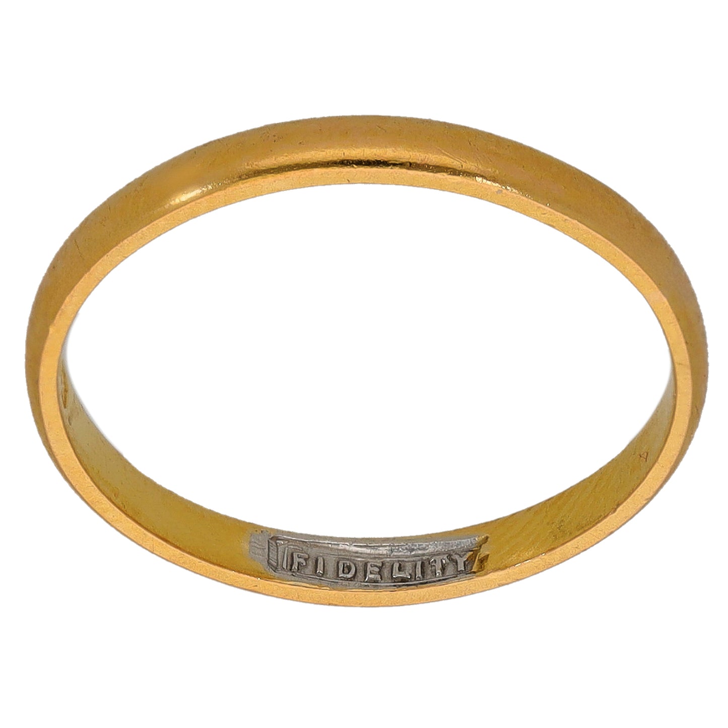 22ct Gold Plain Wedding Ring Size L