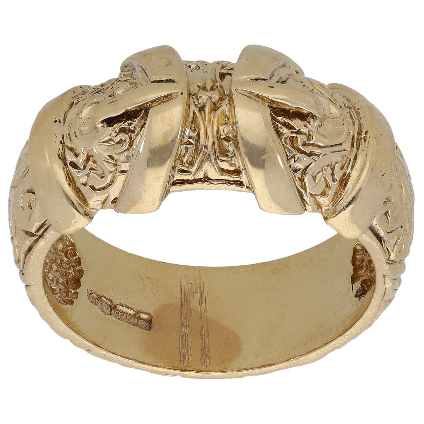 9ct Gold Buckle Ring Size W