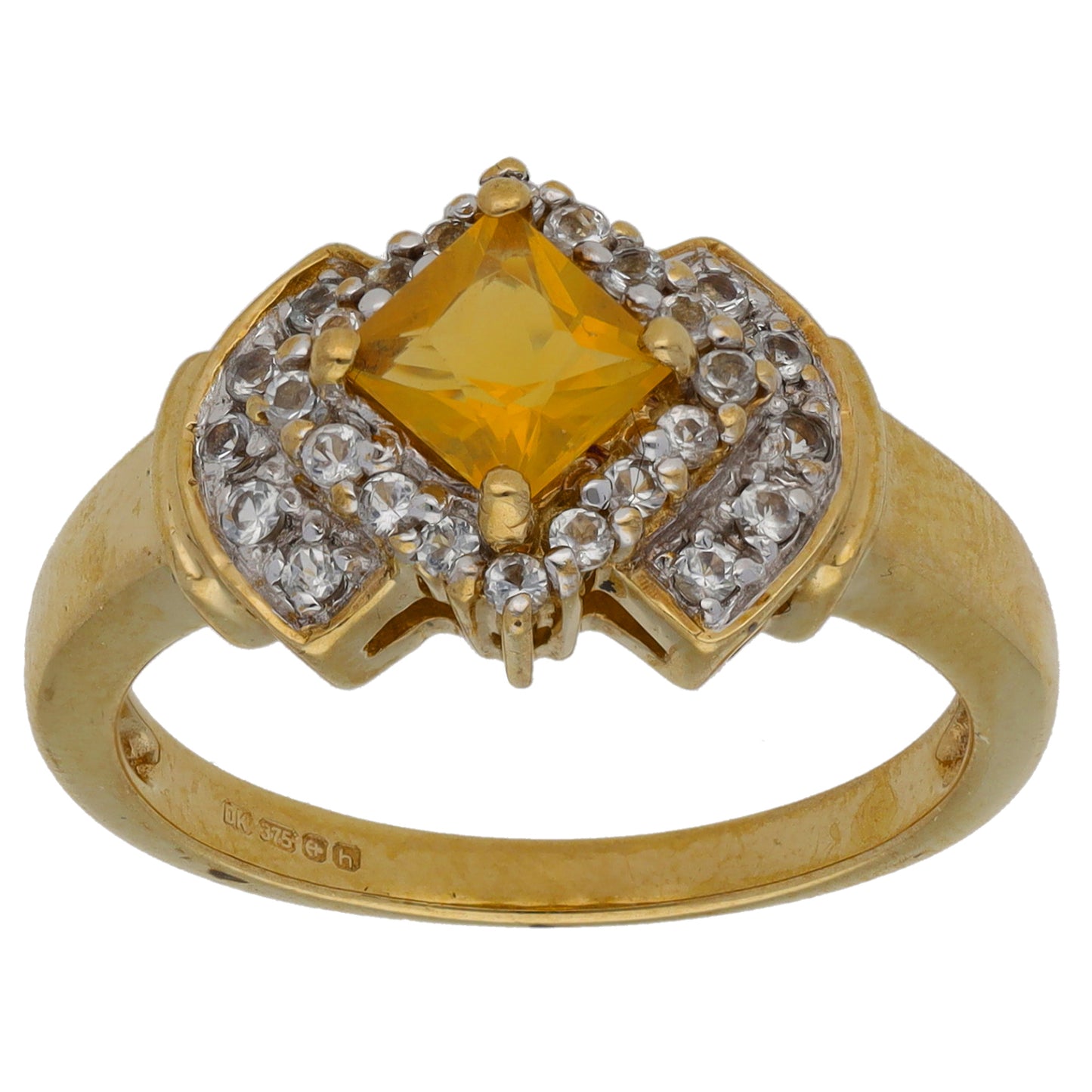 9ct Gold Opal & Imitation Dress/Cocktail Ring Size N