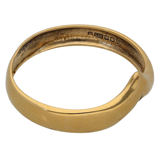 9ct Gold Wishbone Ring Size S