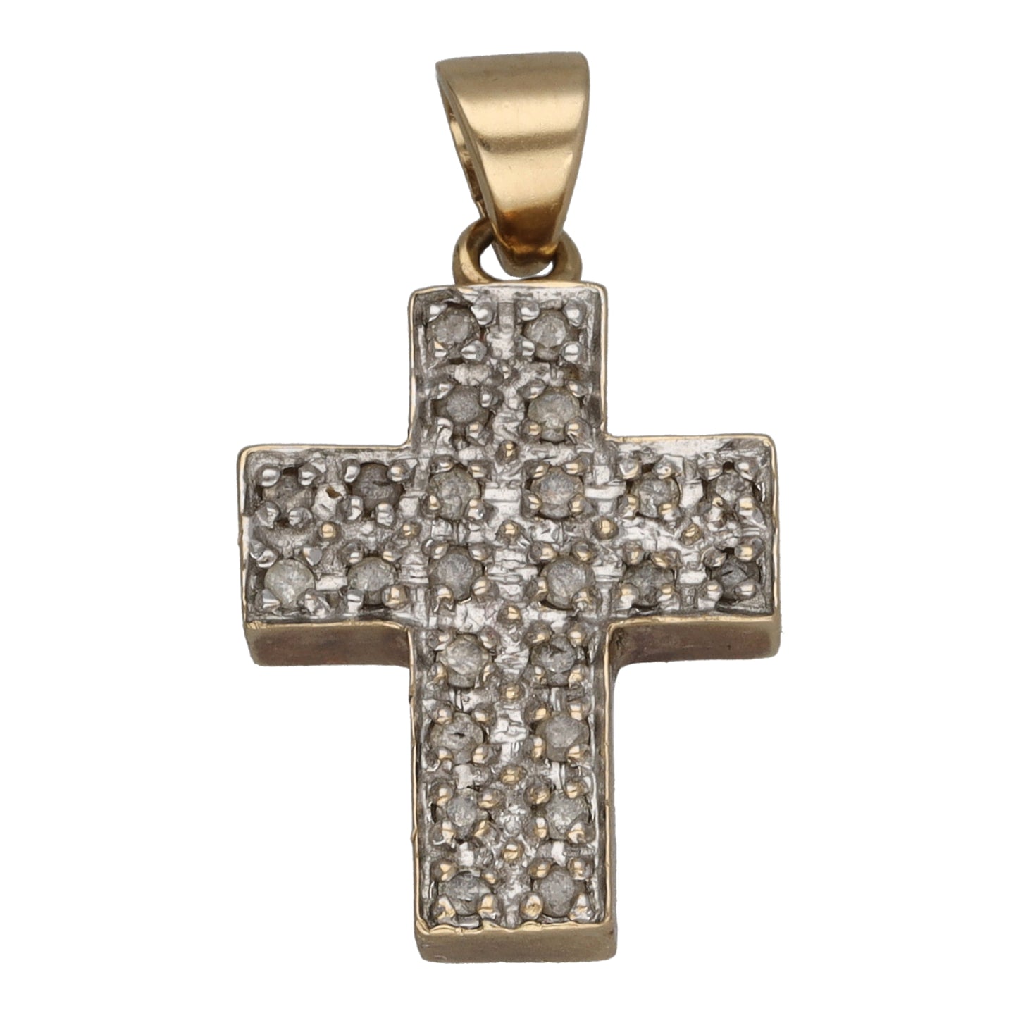 9ct Gold 0.25ct Diamond Cross Pendant