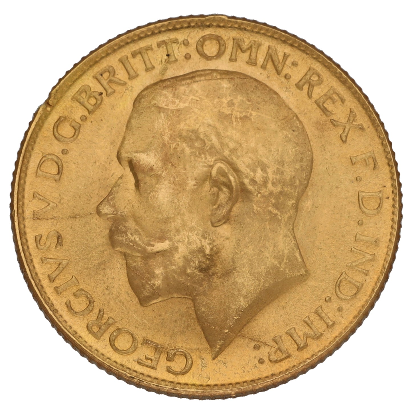 22ct Gold King George V Full Sovereign Coin 1918