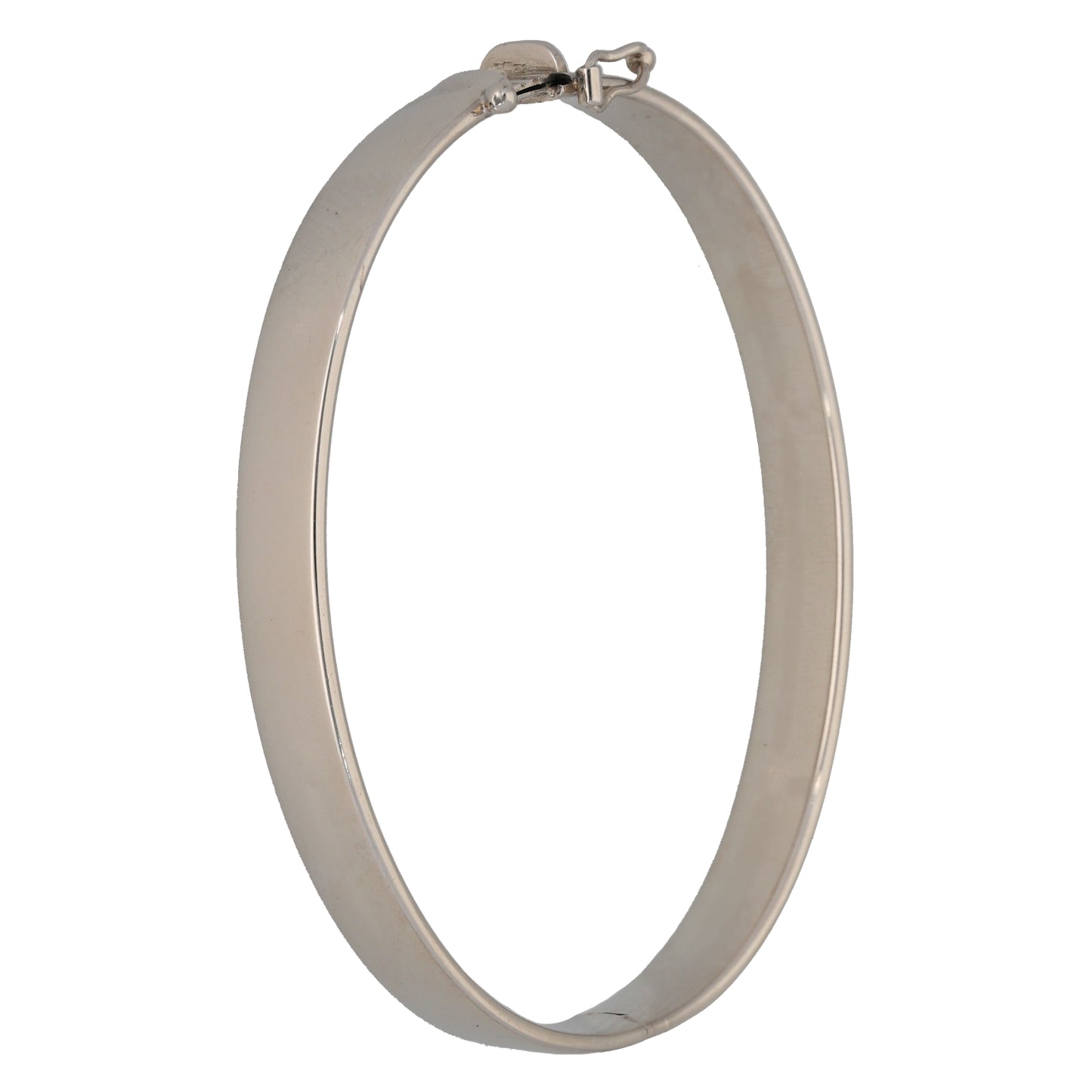 9ct White Gold Hinged/Clasp Bangle