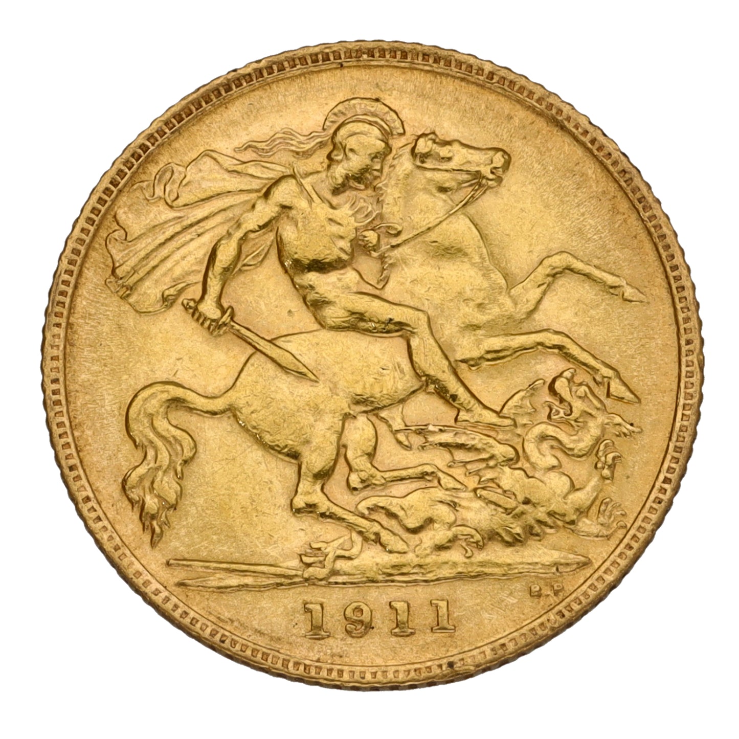 22ct Gold King George V Half Sovereign Coin 1911