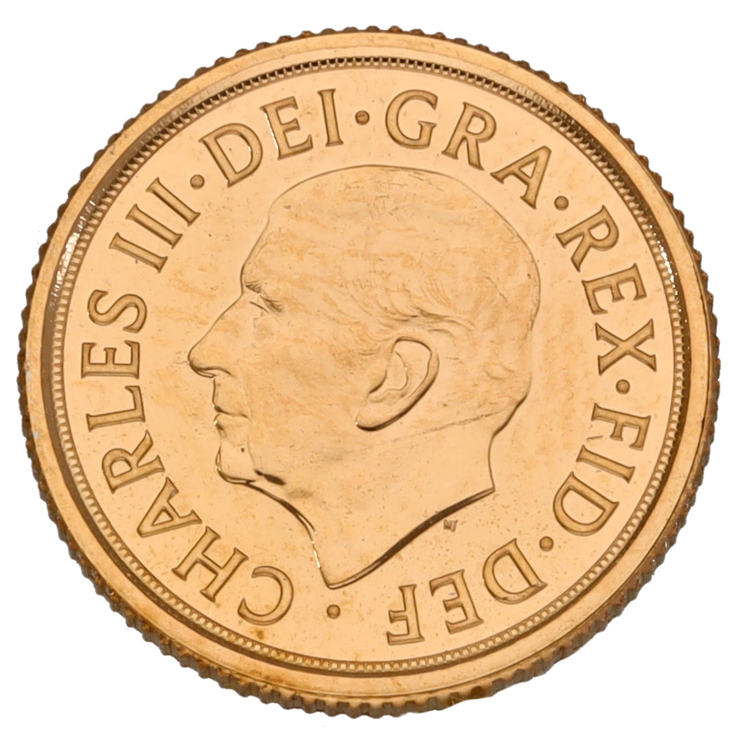 22ct Gold King Charles III Quarter Sovereign Coin 2022