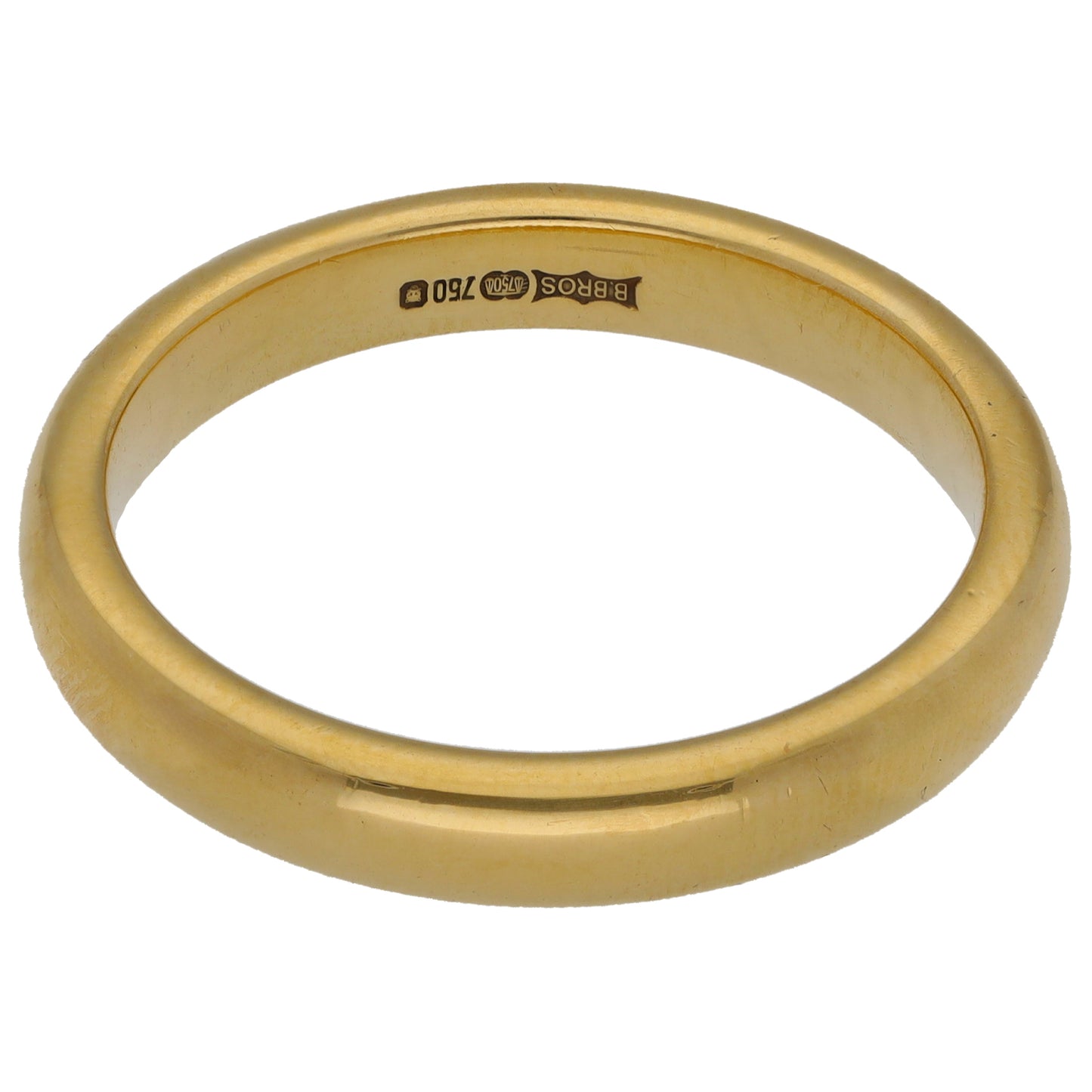 18ct Gold Plain Wedding Ring Size V