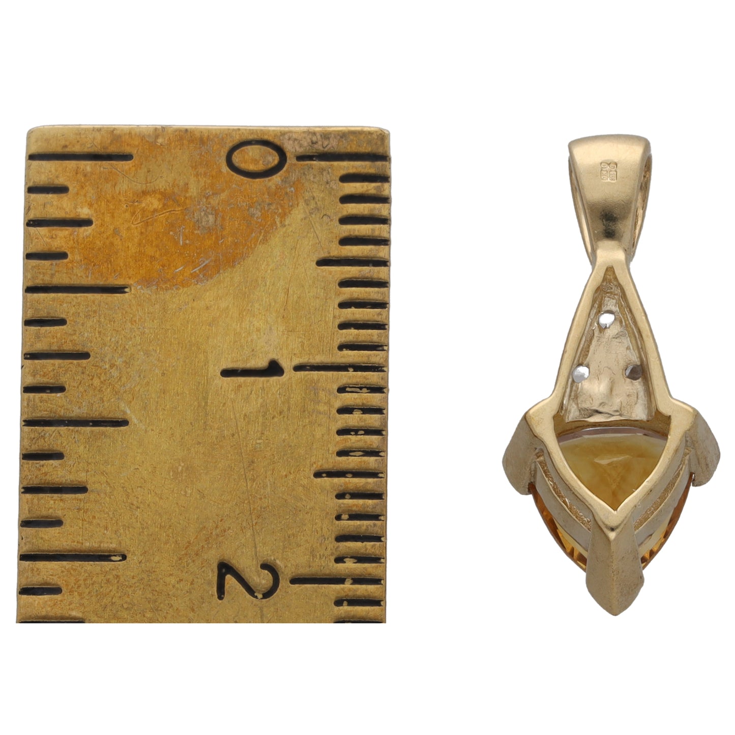 9ct Gold Citrine & Imitation Gems Dress/Cocktail Pendant