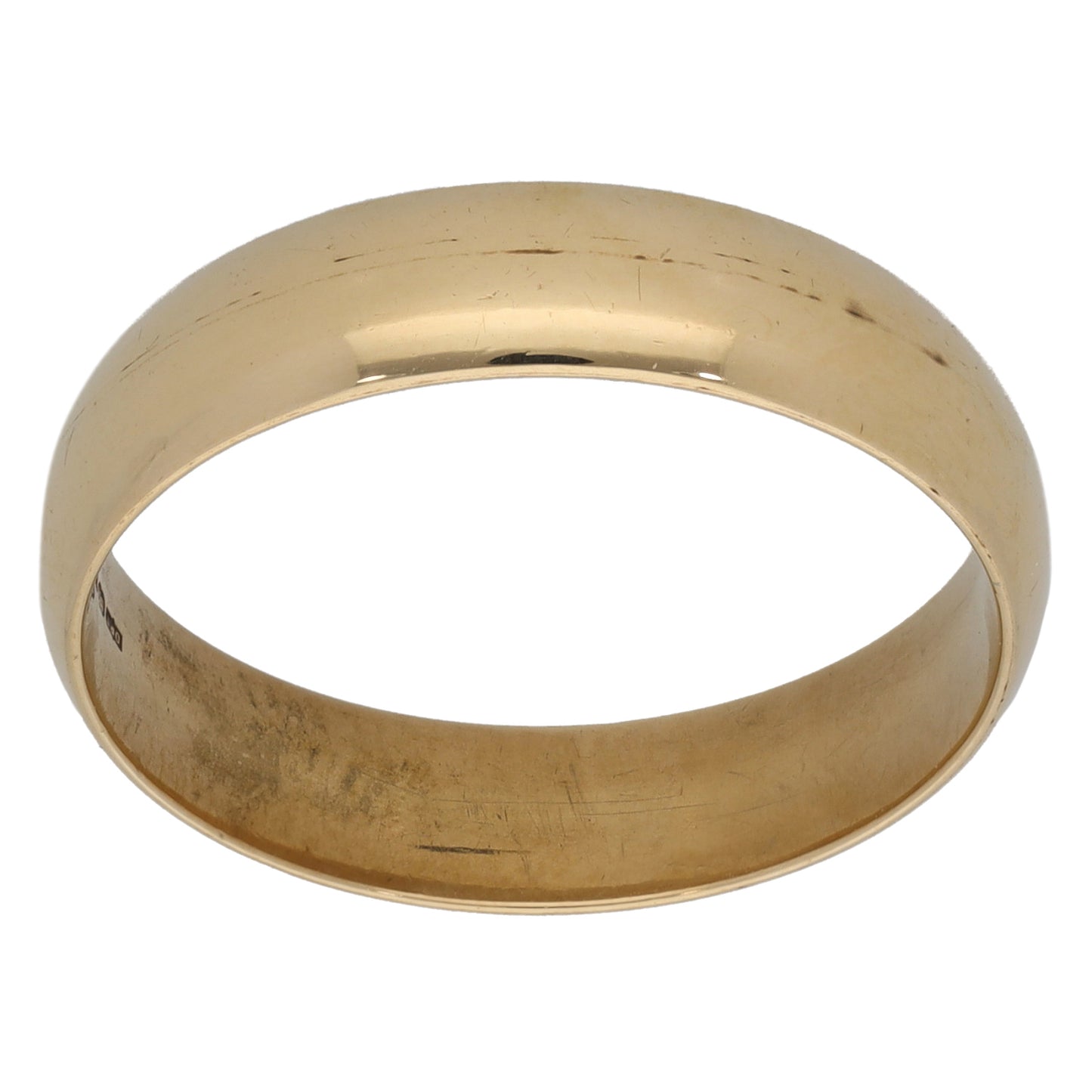 9ct Gold Plain Wedding Ring Size S