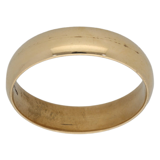 9ct Gold Plain Wedding Ring Size S