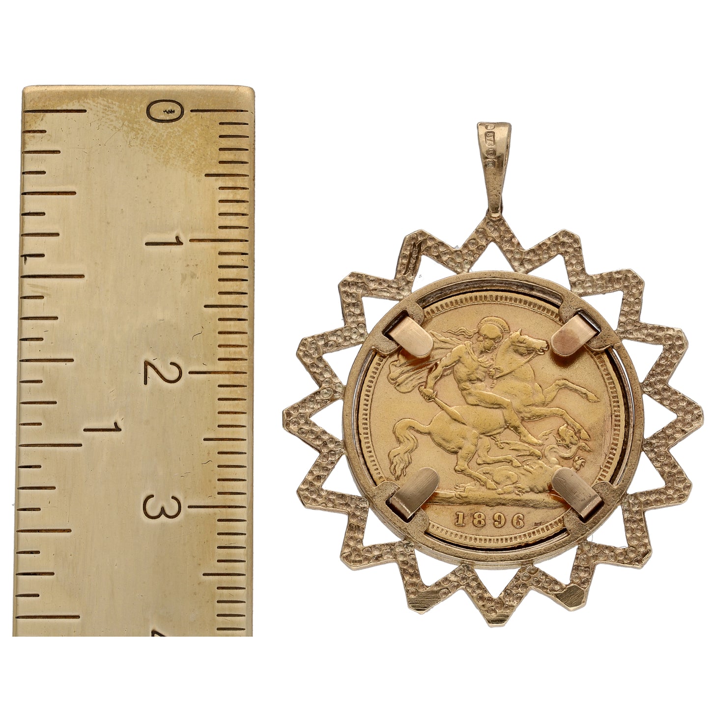 9ct Gold Half Sovereign Coin Pendant