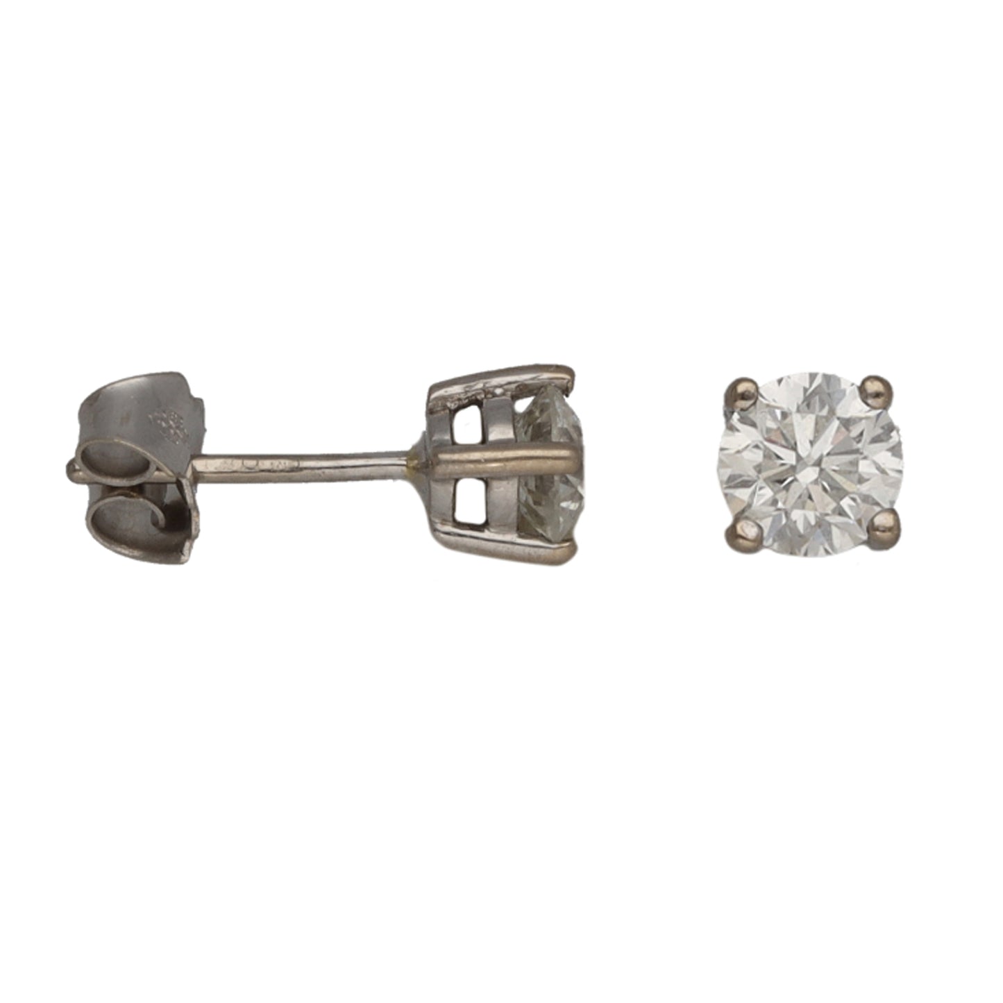 18ct White Gold 0.35ct Diamond Solitaire Earrings