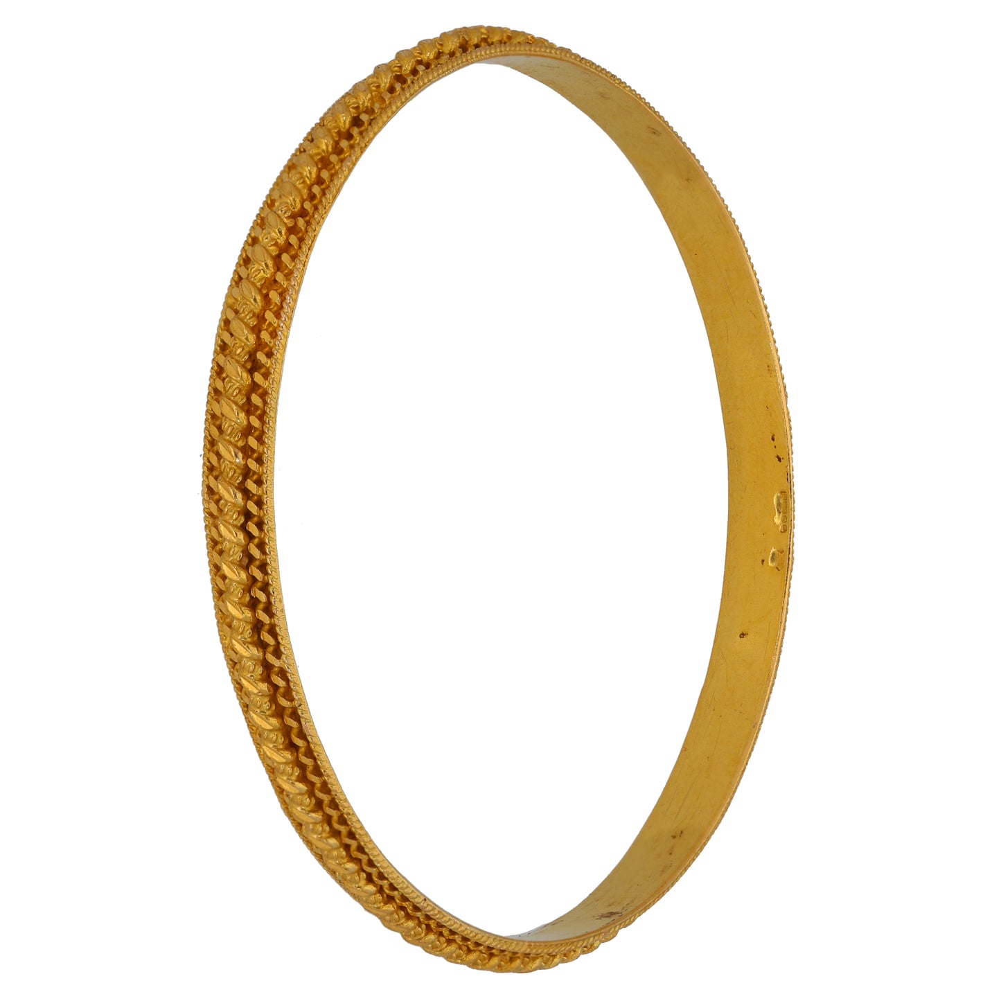 22ct Gold Patterned Bangle