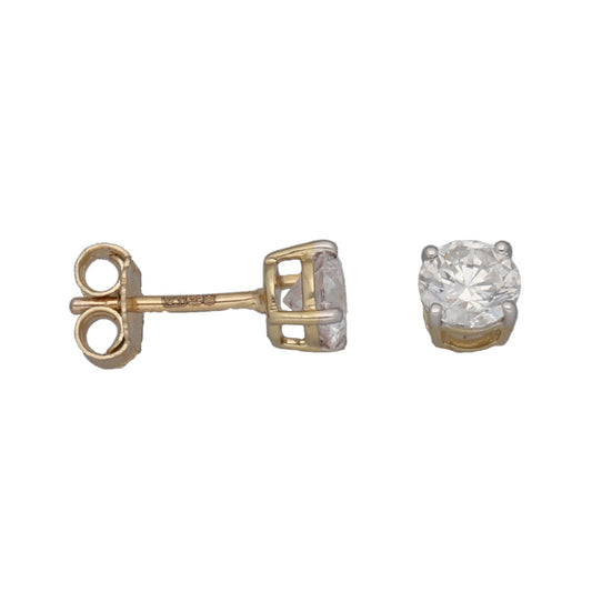 New 9ct Gold 1.00ct Laboratory-Grown Diamond Solitaire Earrings