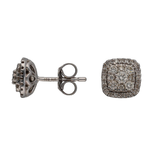 9ct White Gold 0.50ct Diamond Stud Earrings