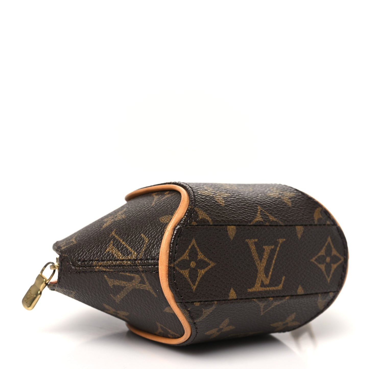 Louis Vuitton Monogram Mini Ellipse Wristlet Clutch Coated Canvas Bag - Brown