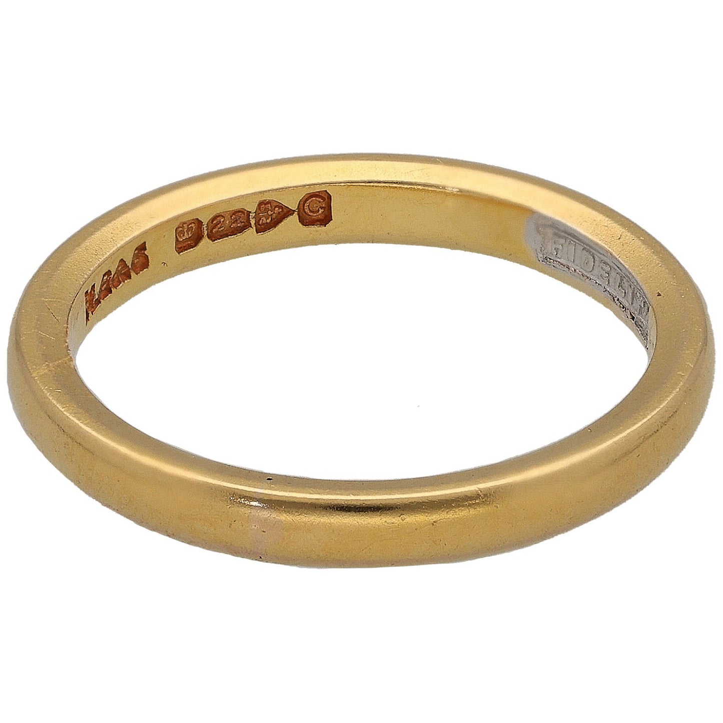 22ct Gold Plain Wedding Ring Size L
