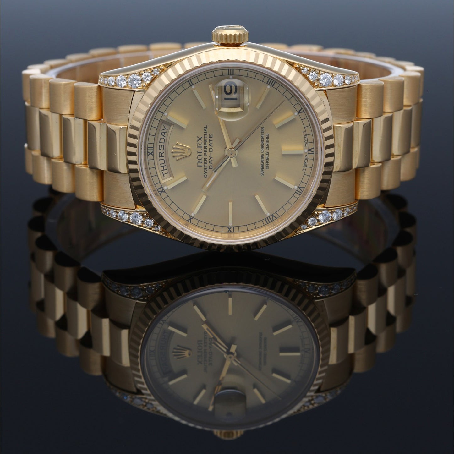 Rolex Day-Date 18338 36mm Gold Watch