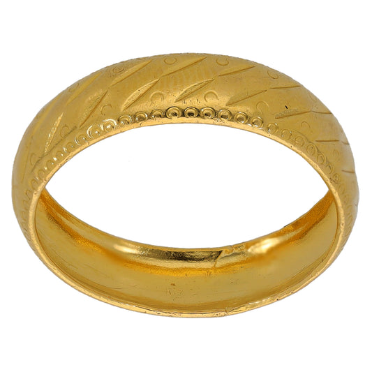 22ct Gold Patterned Wedding Ring Size M