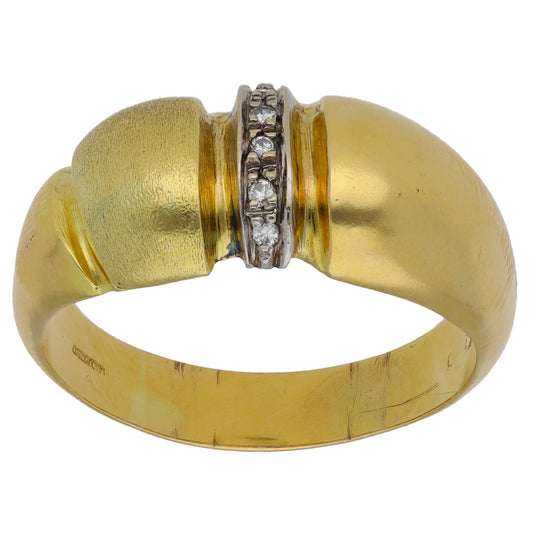 18ct Gold 0.05ct Diamond Dress/Cocktail Ring Size Y